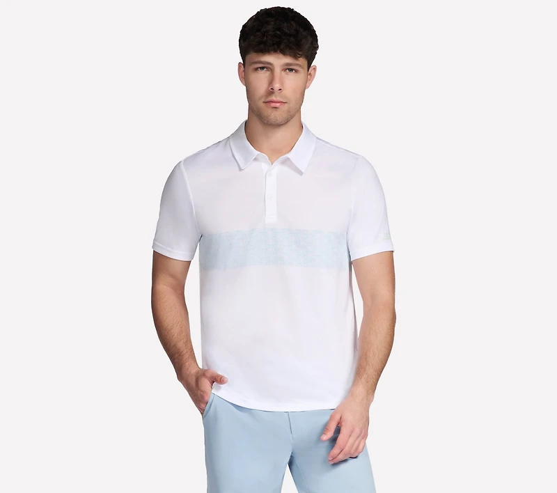 GO DRI Charge Palm Stripe Polo