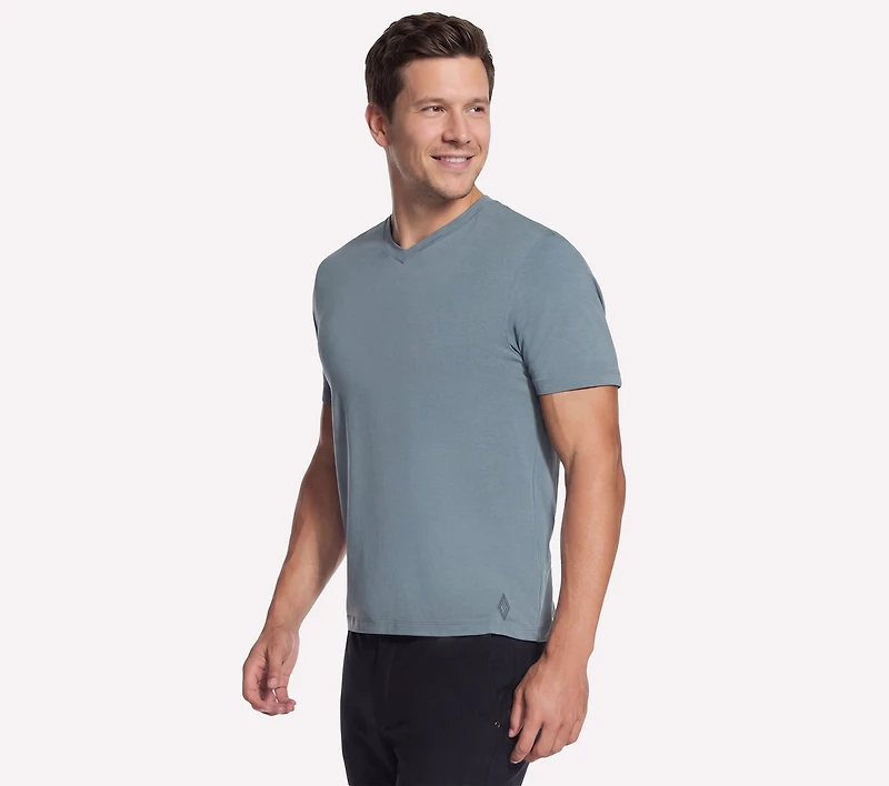 GO DRI Pima Short Sleeve V-Neck