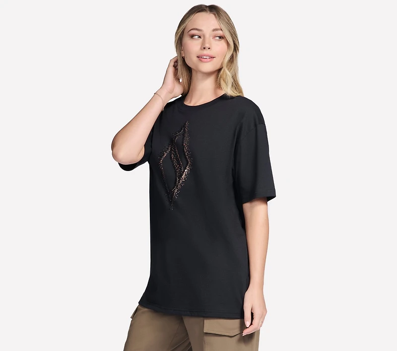 Gold Splatter Diamond Short Sleeve Tee