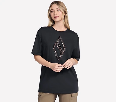 Gold Splatter Diamond Short Sleeve Tee
