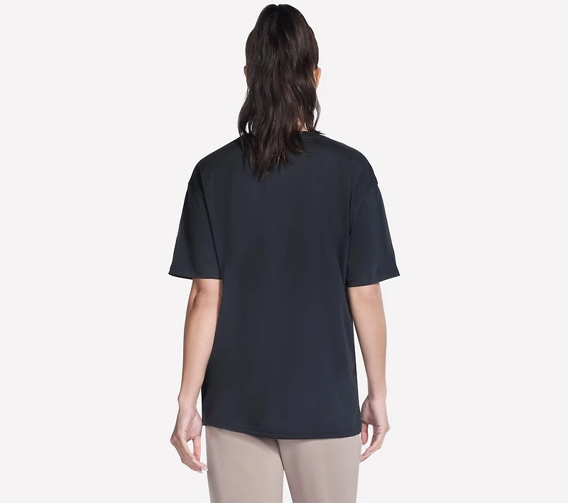 Script Diamond Studded Short Sleeve Tee