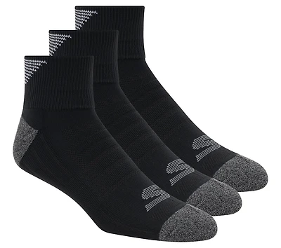 3 Pack Men's Half Terry Quarter Crew Socks