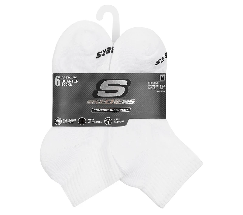 6 Pack Core Quarter Medium Socks