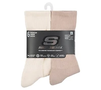 6 Pack Large Core Crew Socks