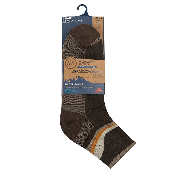 2 Pack Men's Quarter Trail Socks