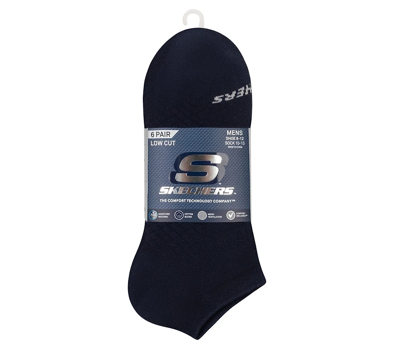 6 Pack Men's Low Cut Texture Knit Socks
