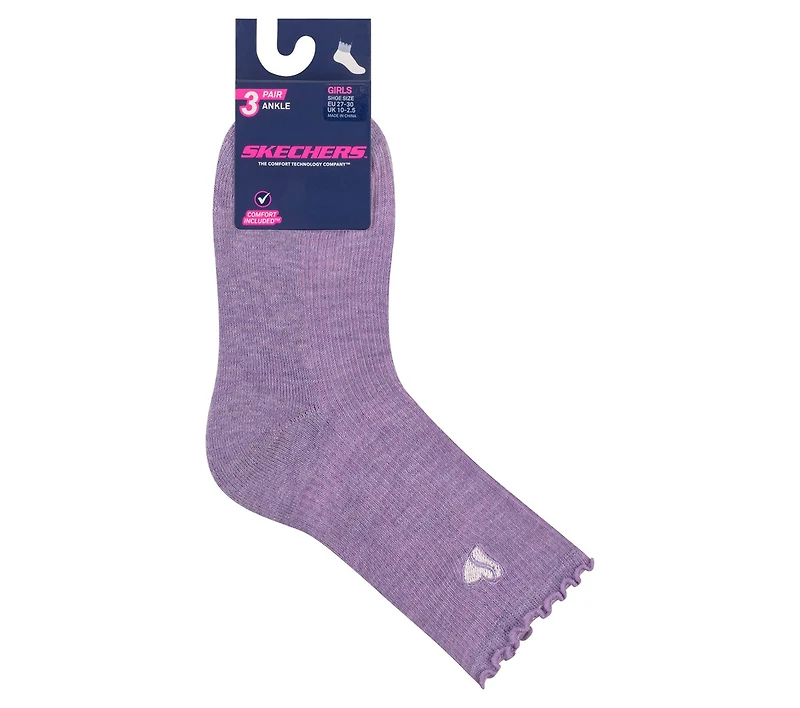 3 Pack Kids Ankle Lettuce Socks