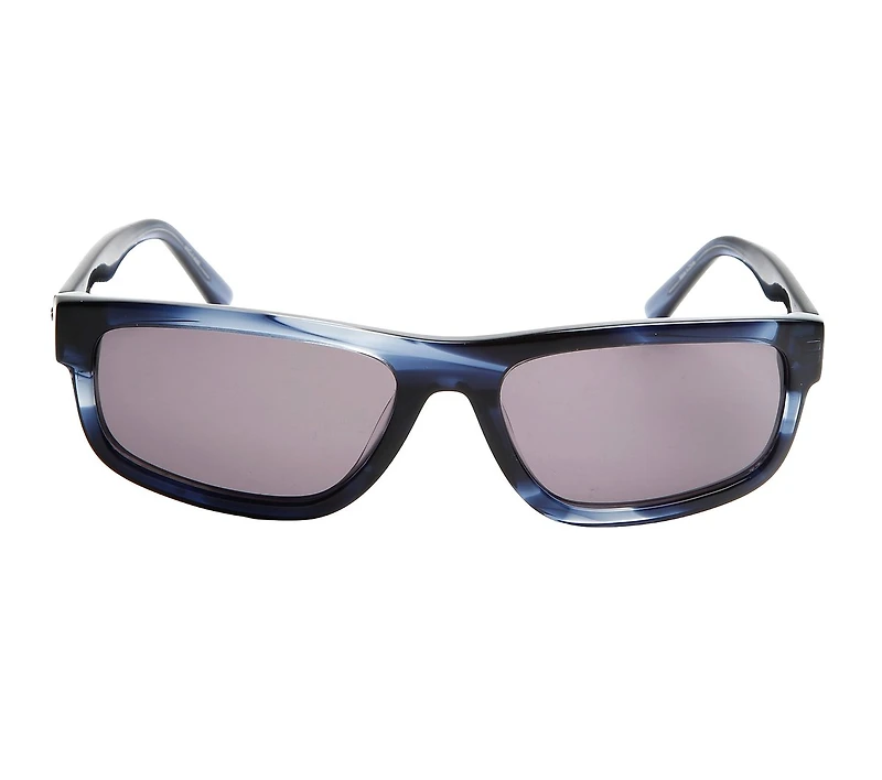 Elevated Rectangle Shiny Horn Sunglasses