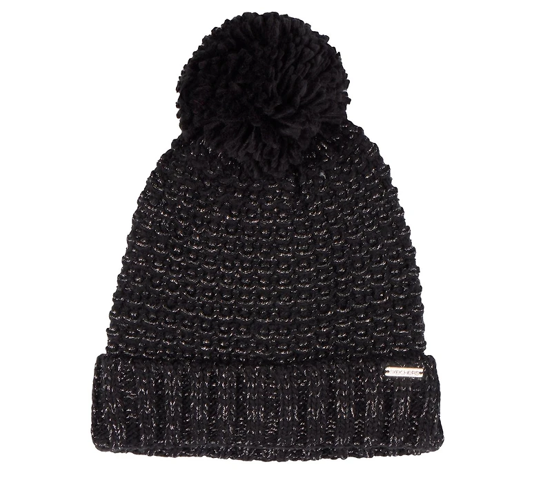 Reverse Stitch Pom-Pom Beanie