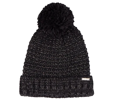Reverse Stitch Pom-Pom Beanie