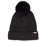 Reverse Stitch Pom-Pom Beanie