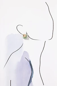 Geo Stone Huggie Hoop Earrings