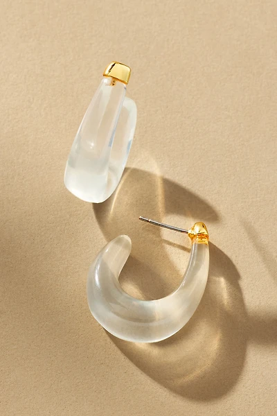 Resin Rounded Hoop Earrings