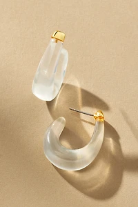 Resin Rounded Hoop Earrings