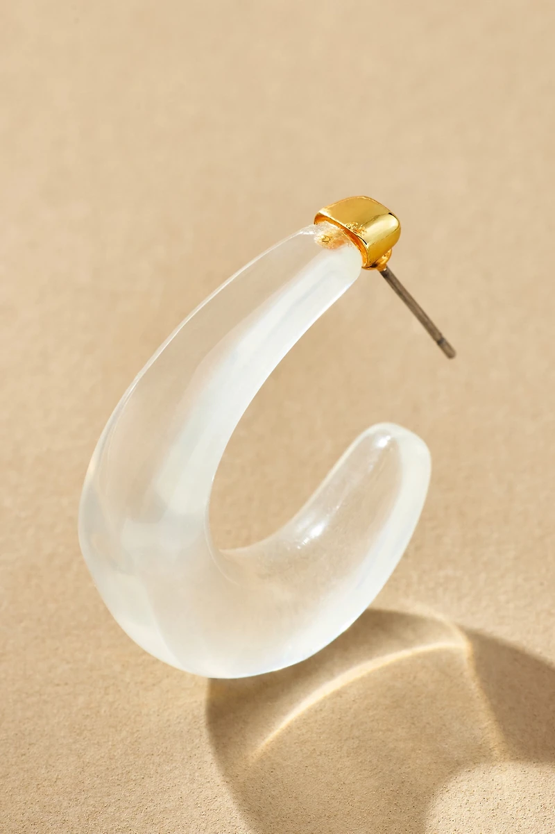 Resin Rounded Hoop Earrings