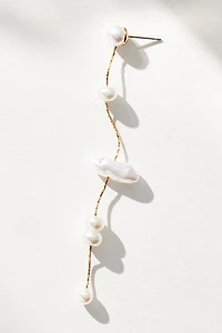 Multi Pearl Long Drop Earrings