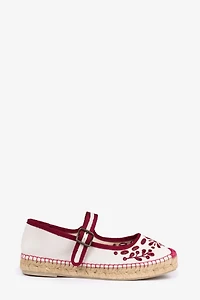 Penelope Chilvers Flora Broderie Espadrille Mary Jane Flats