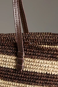 Bembien Bieno Striped Raffia Tote Bag 
