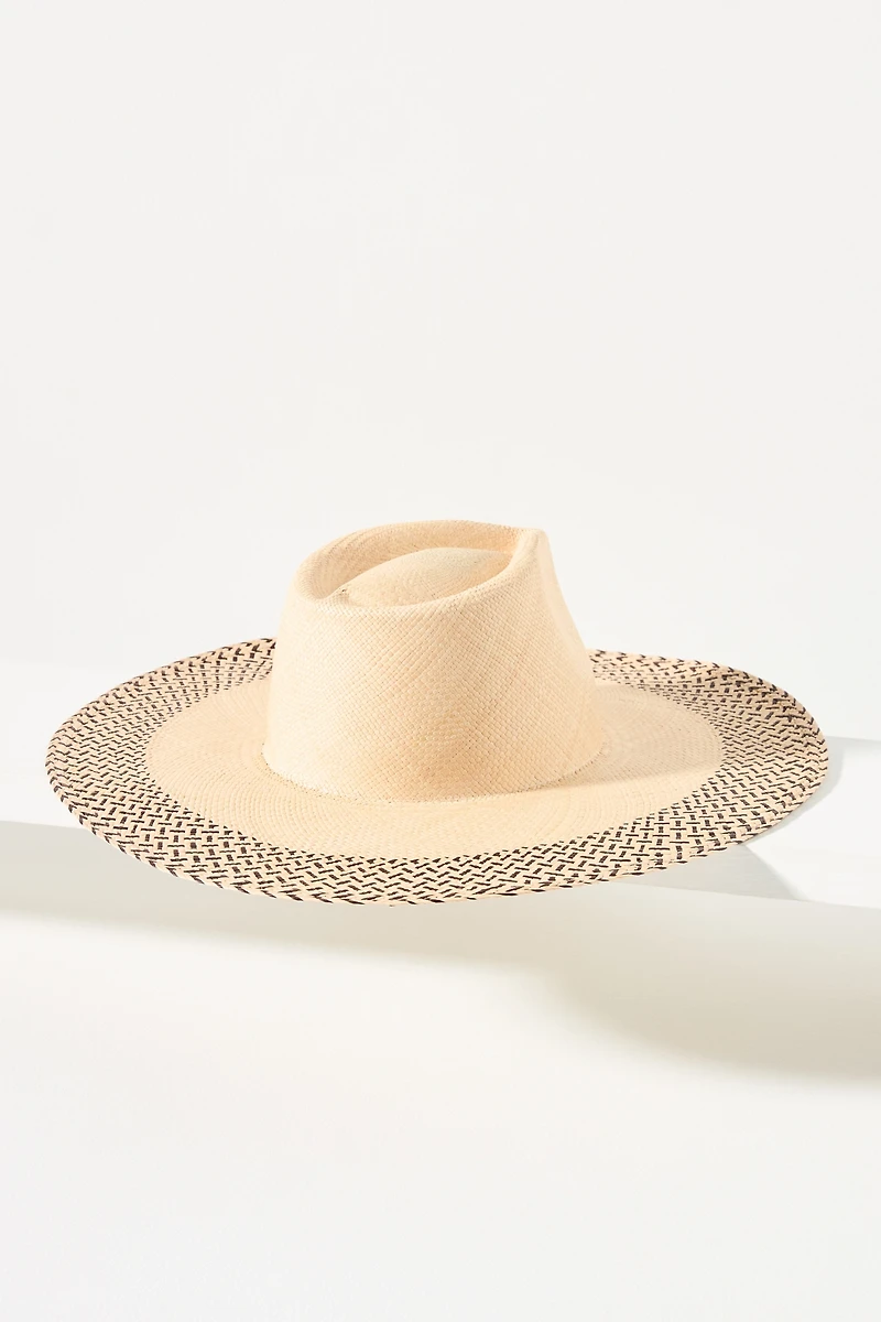 Van Palma Georgia Straw Wide-Brim Rancher