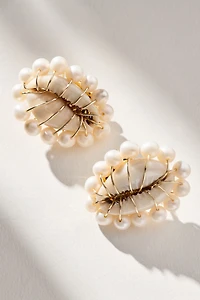 Éliou Ava Shell Clip-On Earrings