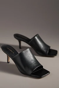 By Anthropologie Square-Toe Heeled Mules
