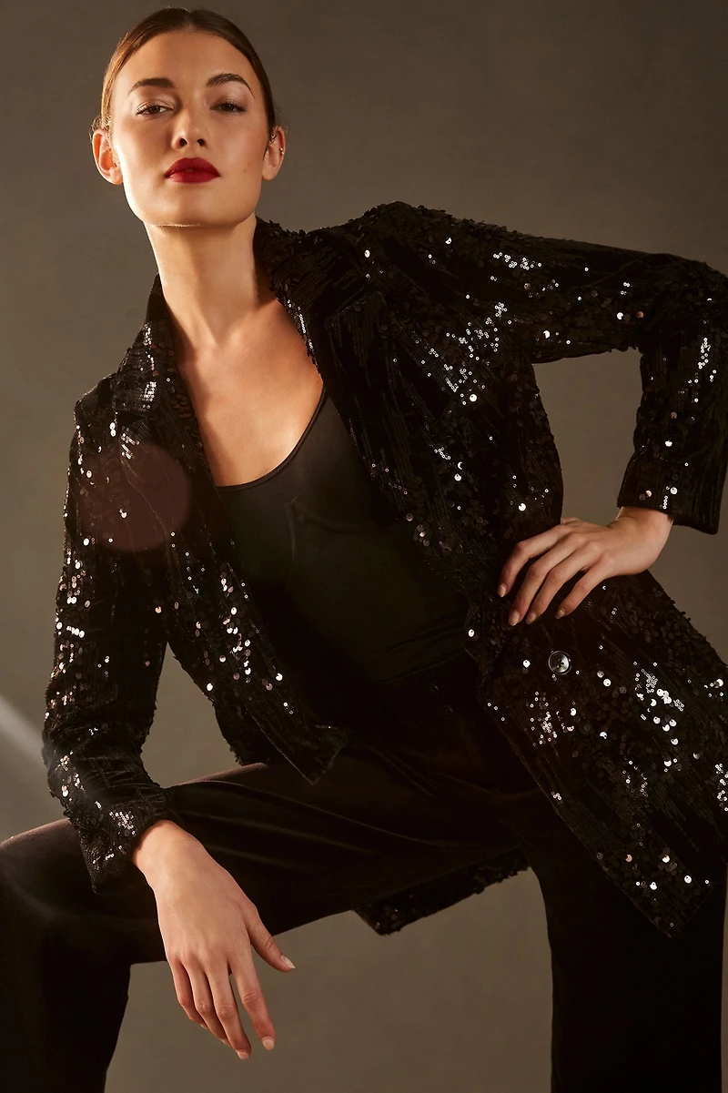 Hutch Velvet Sequin Blazer