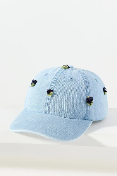 Clare V. Floral Appliqué Baseball hat