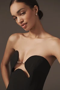 Liv Foster Madison Strapless Embellished Crepe Maxi Dress