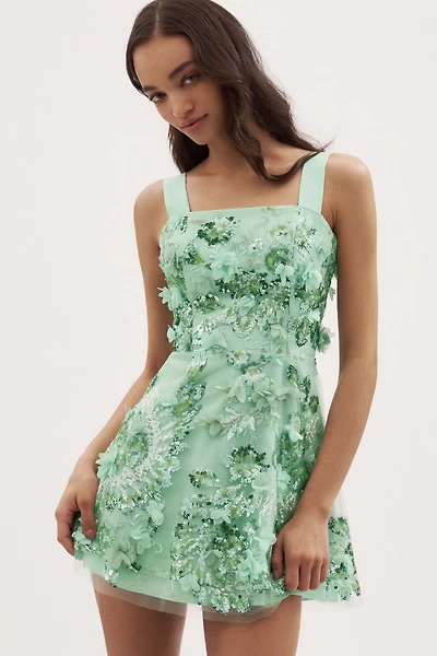 Dress The Population Aurelia Embellished Fit & Flare Mini