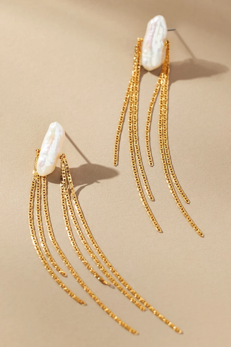 Slinky Pearl Drop Earrings