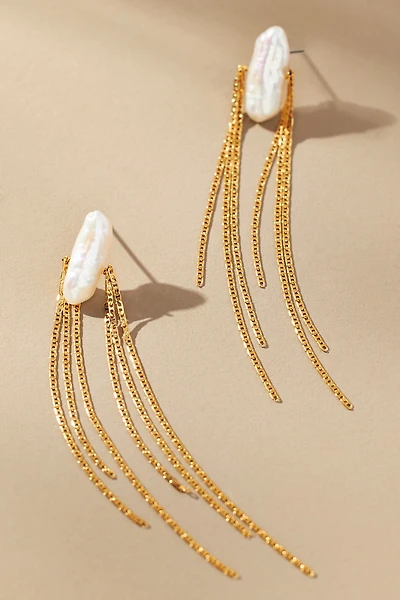 Slinky Pearl Drop Earrings