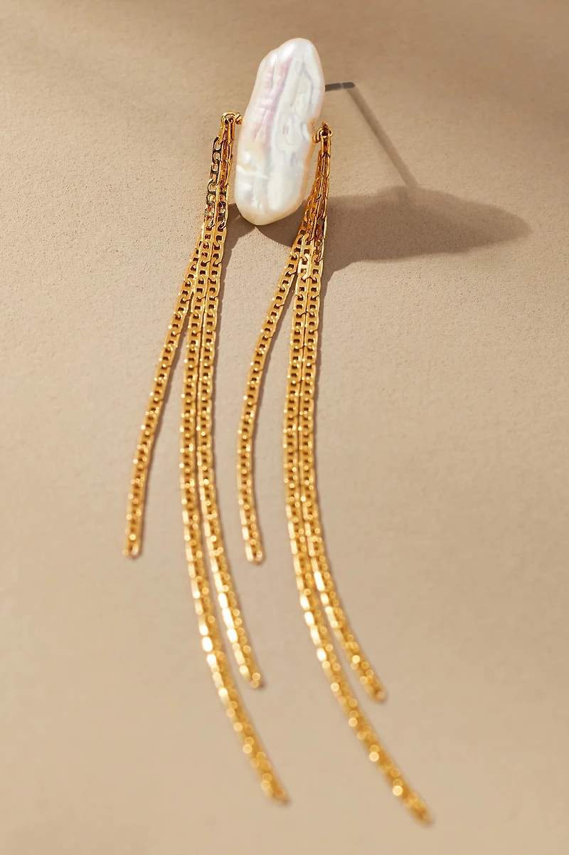 Slinky Pearl Drop Earrings