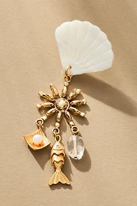 Shell Charm Drop Earrings