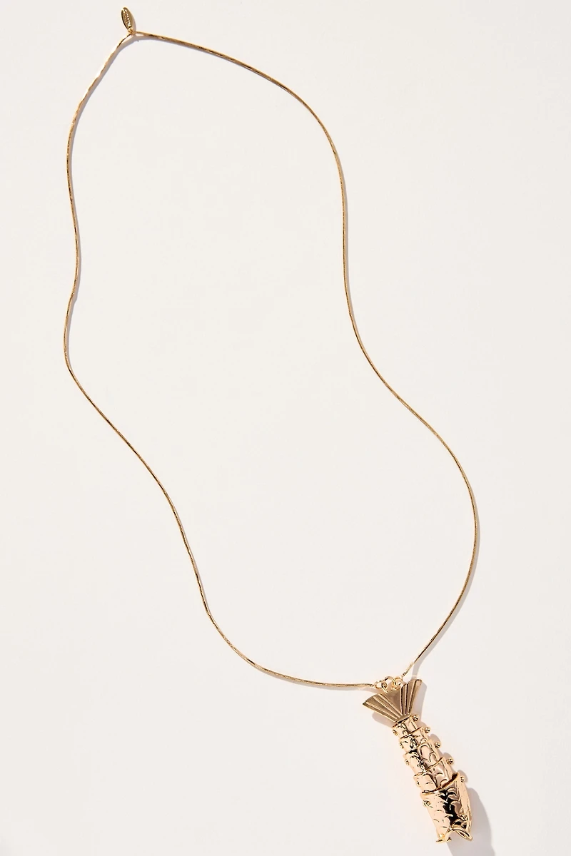 Large Fish Charm Pendant Necklace