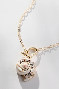 Circled Shell Pendant Necklace