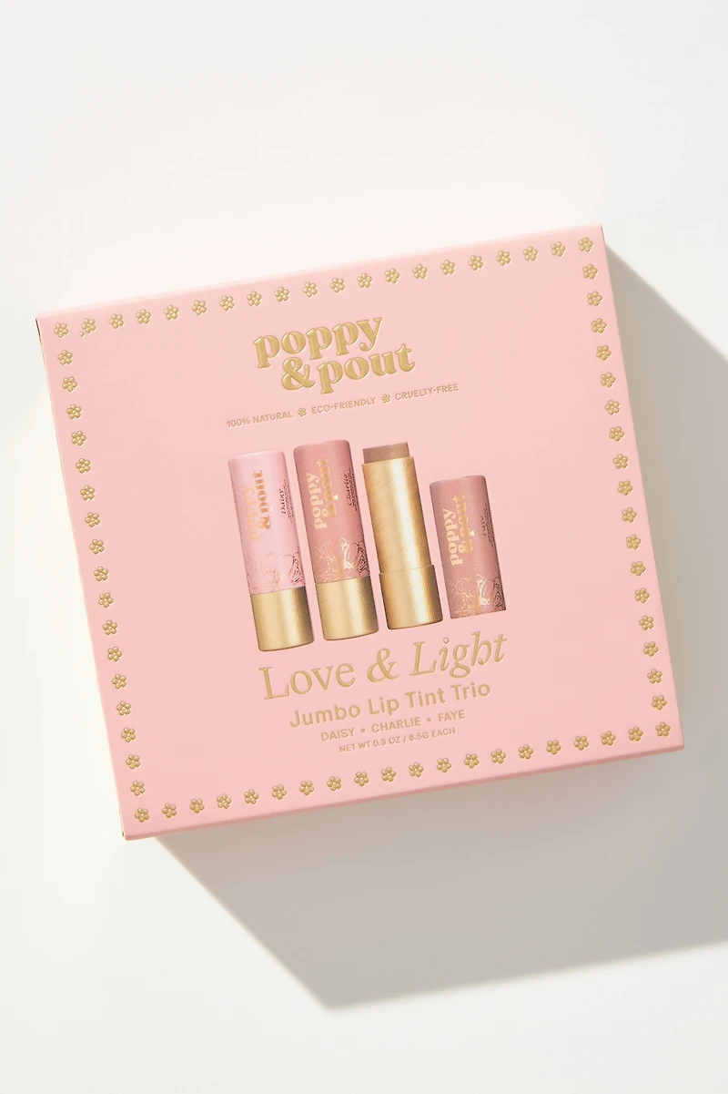 Poppy & Pout Love & Light Lip Tint Trio
