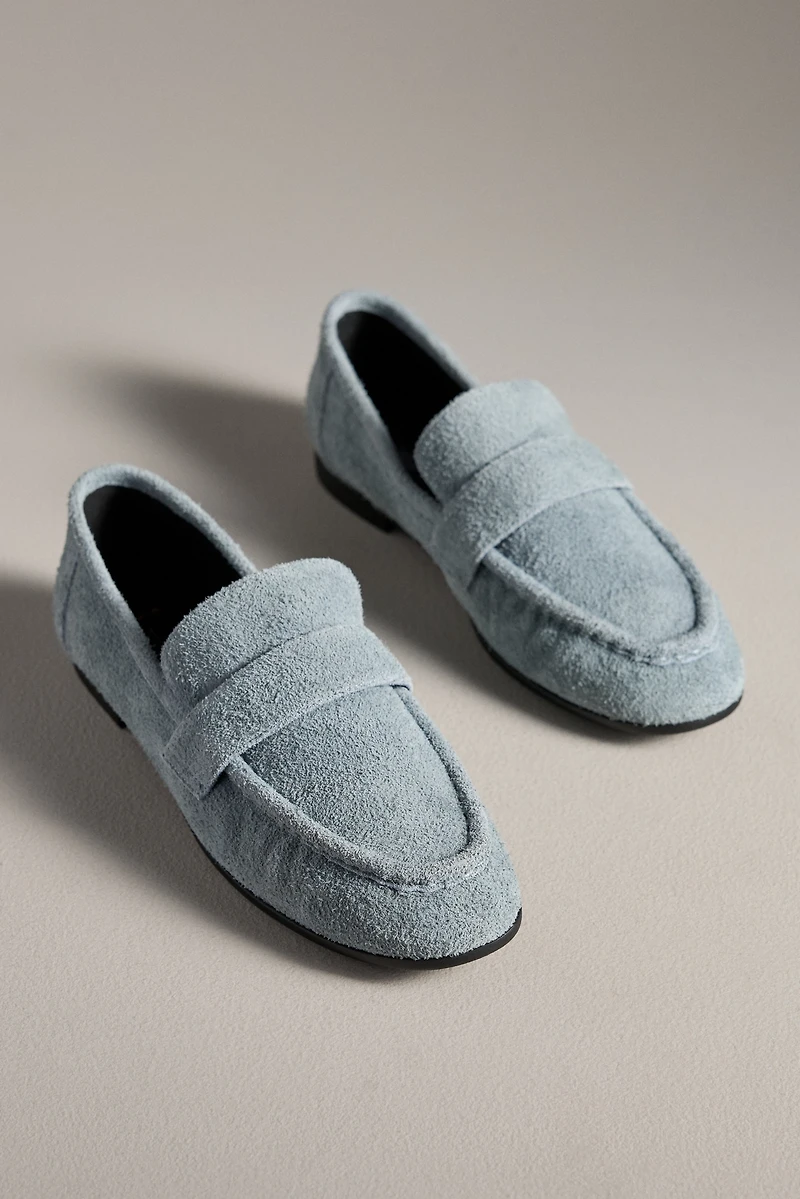 Black Suede Studio Arrow Loafers