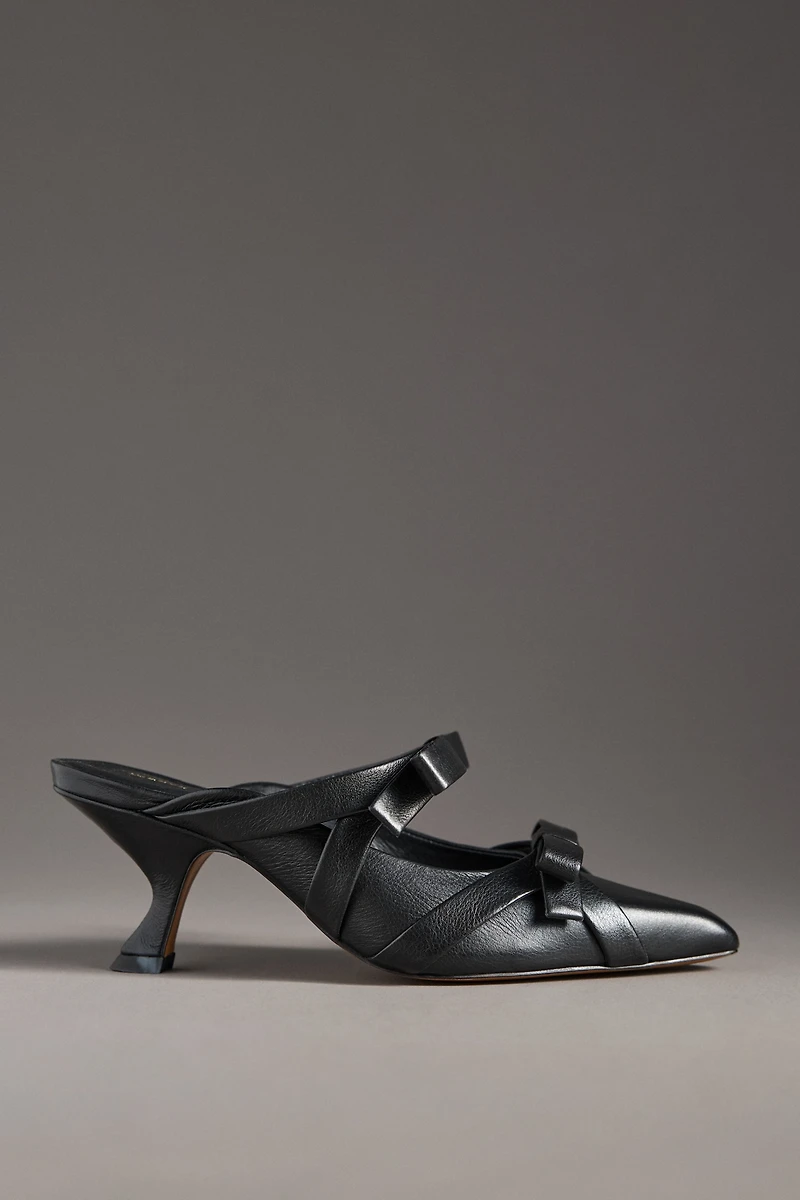 Maeve Double Bow Heeled Mules
