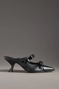 Maeve Double Bow Heeled Mules