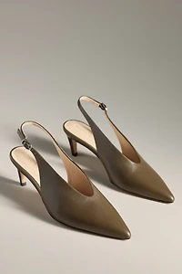 By Anthropologie Pointed-Toe Slingback Pumps