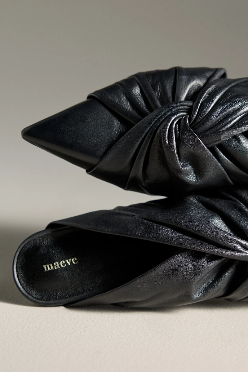 Maeve Twist-Strap Mule Heels