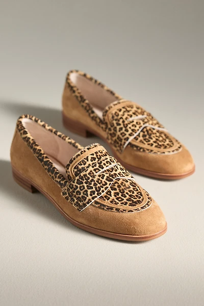 Cecelia New York Kali Suede Leopard-Print Loafers