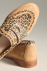 Cecelia New York Kali Suede Leopard-Print Loafers