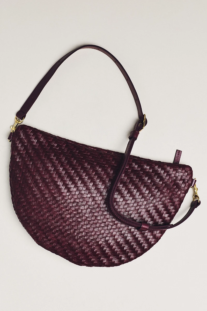 Clare V. Woven Leather Grande Fanny Bag