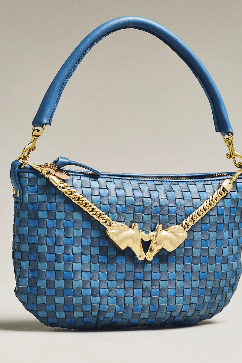 Clare V. Vintage Gold Le Cheval Top-Handle Bag Strap