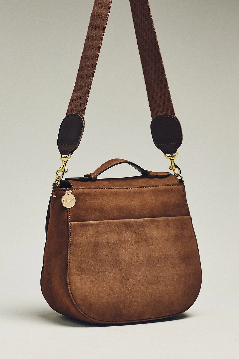 Clare V. Top-Handle Turnlock Louis Satchel Bag