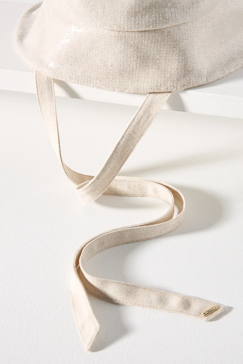 Eugenia Kim Ally Linen Tie Bucket Hat