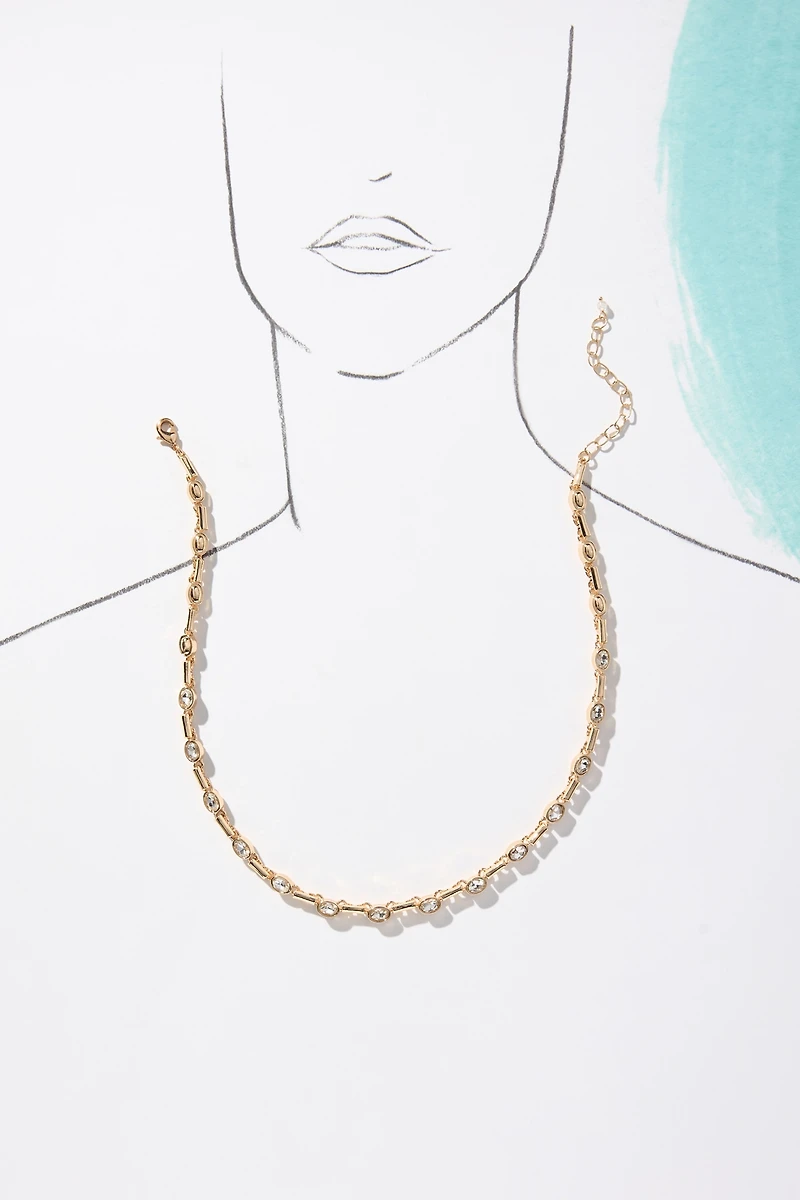 Glass Oval Necklace
