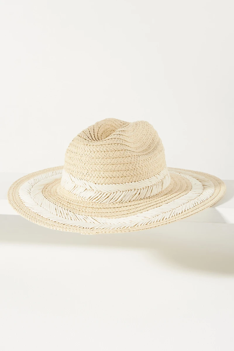 Feathered Stitch Straw Rancher