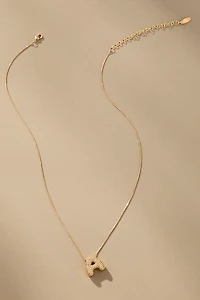 Pavé Bubble Letter Monogram Necklace